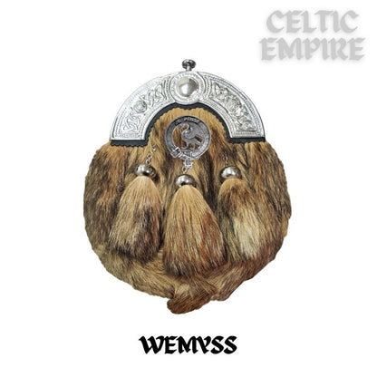 Wemyss Scottish Family Clan Crest Badge Dress Fur Sporran