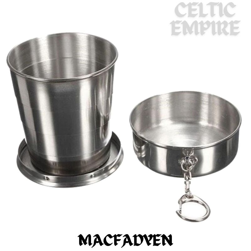 MacFadden Scottish Family Clan Crest Folding Cup Key Chain
