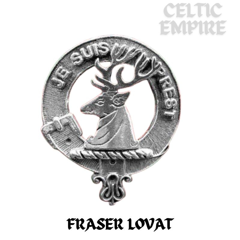 Fraser Lovat Family Clan Crest Scottish Pewter Cap Badge