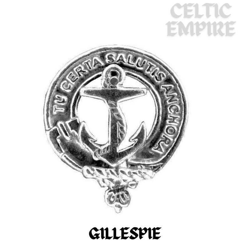 Gillespie Family Clan Crest Double Drop Pendant