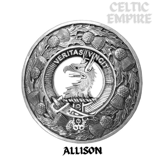 Allison Family Clan Badge Scottish Plaid Brooch