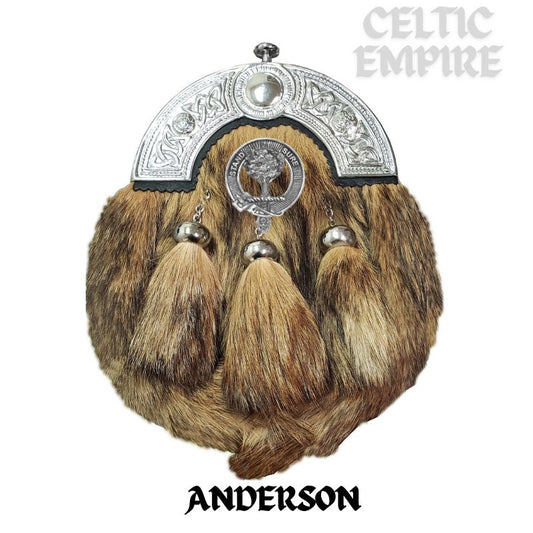 Anderson Scottish Family Clan Crest Badge Dress Fur Sporran