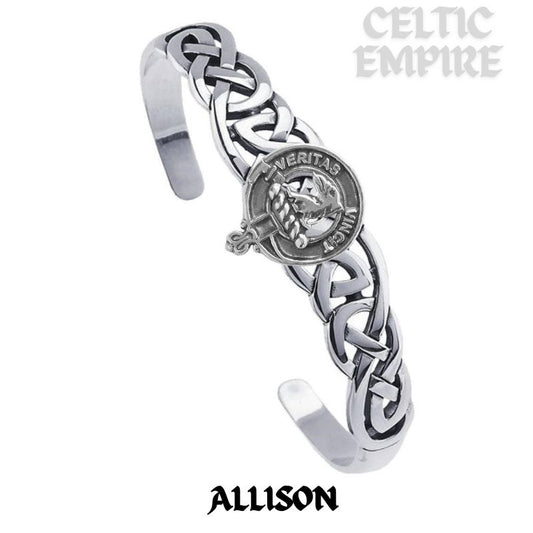 Allison Family Clan Crest Celtic Cuff Bracelet