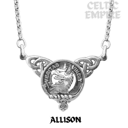 Allison Family Clan Crest Double Drop Pendant