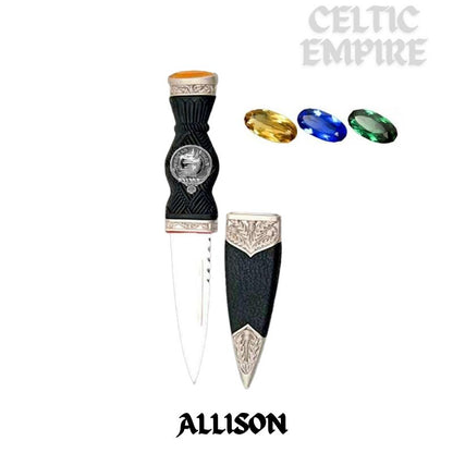 Allison Family Clan Crest Sgian Dubh, Scottish Knife