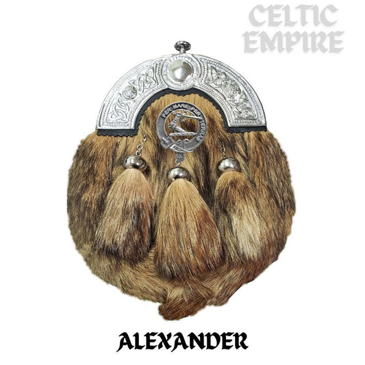 Alexander Scottish Family Clan Crest Badge Dress Fur Sporran