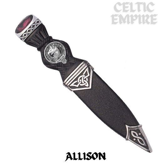 Allison Family Interlace Clan Crest Sgian Dubh, Scottish Knife