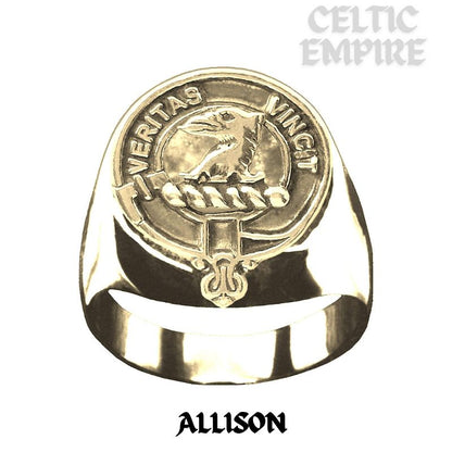 Allison Scottish Family Clan Crest Ring