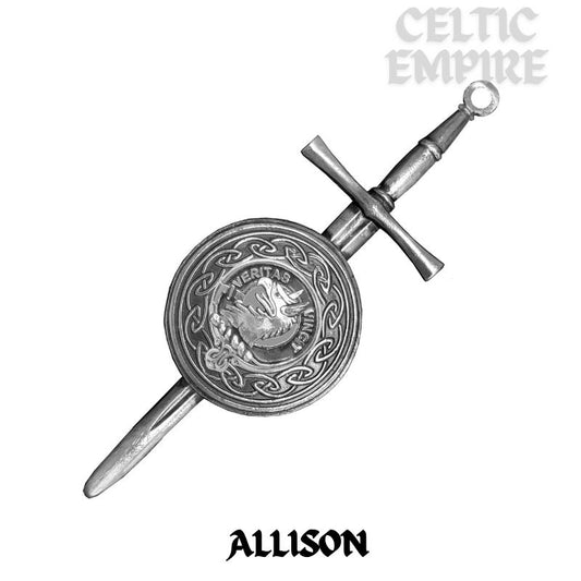 Allison Scottish Family Clan Dirk Shield Kilt Pin