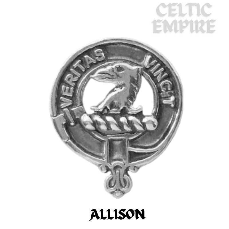 Allison Family Clan Crest Scottish Four Thistle Brooch