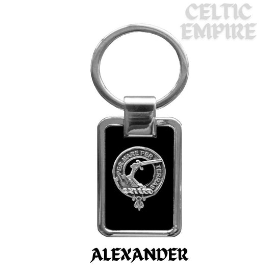 Alexander Family Clan Black Stainless Key Ring