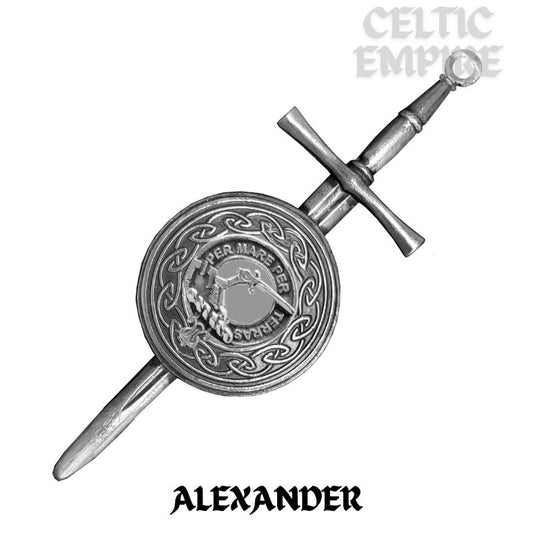 Alexander Scottish Family Clan Dirk Shield Kilt Pin