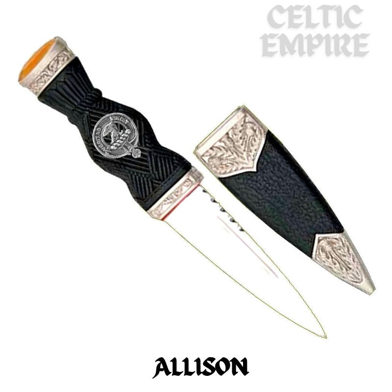 Allison Family Clan Crest Sgian Dubh, Scottish Knife