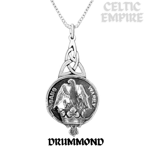 Drummond Family Clan Crest Interlace Drop Pendant
