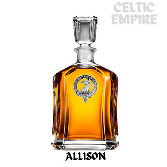 Allison Family Clan Crest Badge Skye Decanter