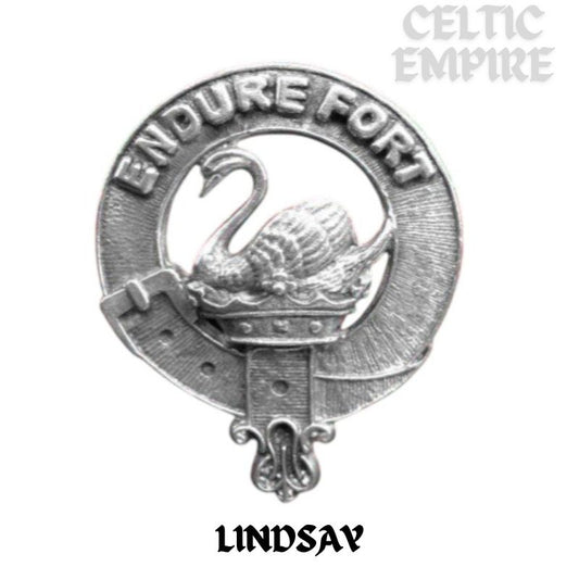 Lindsay Family Clan Crest Scottish Pewter Cap Badge