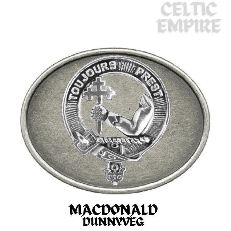 MacDonald Dunneveg Family Clan Crest Regular Buckle