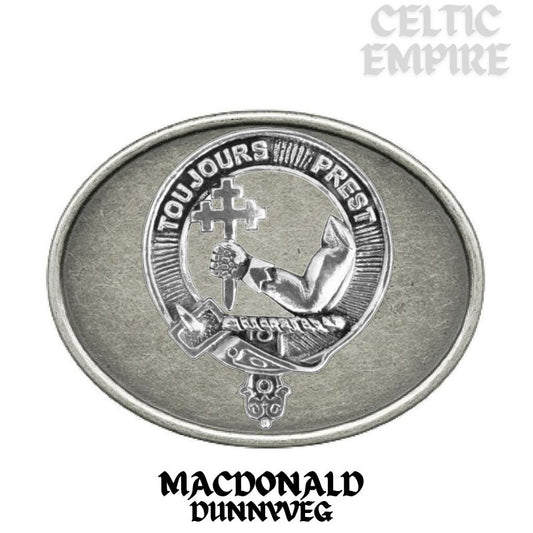 MacDonald Dunneveg Family Clan Crest Regular Buckle