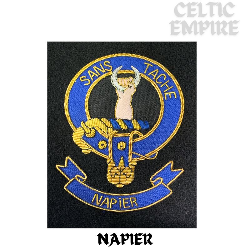 Napier Scottish Family Clan Embroidered Crest