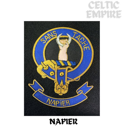 Napier Scottish Family Clan Embroidered Crest