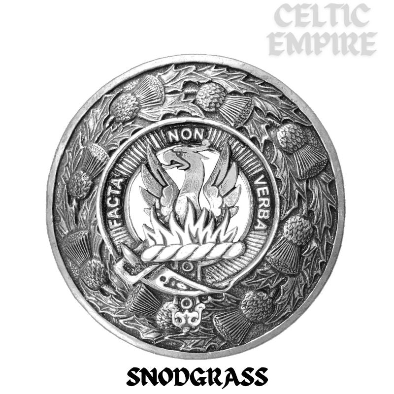 Snodgrass Family Clan Badge Scottish Plaid Brooch