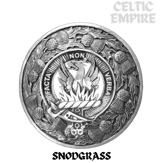 Snodgrass Family Clan Badge Scottish Plaid Brooch