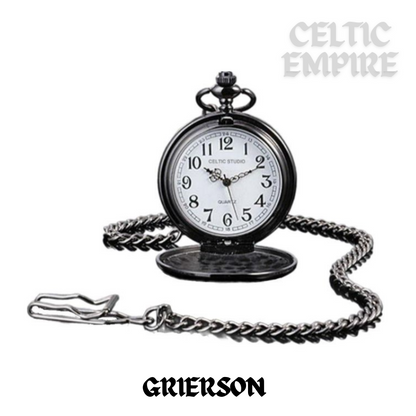 Grierson Scottish Family Clan Crest Pocket Watch