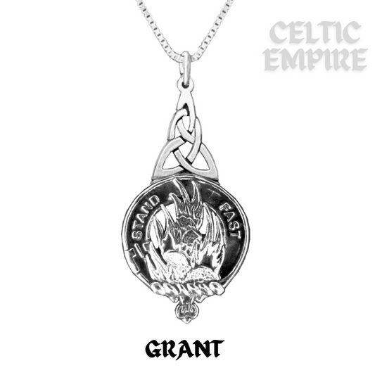 Grant Family Clan Crest Interlace Drop Pendant