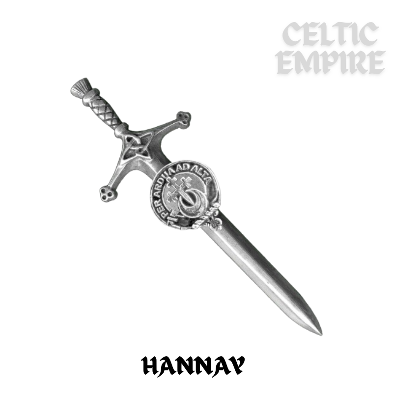 Hannay Family Clan Crest Kilt Pin, Scottish Pin