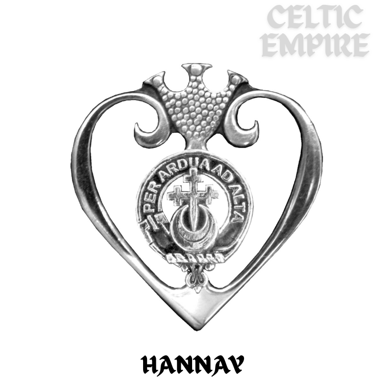 Hannay Family Clan Crest Luckenbooth Brooch or Pendant