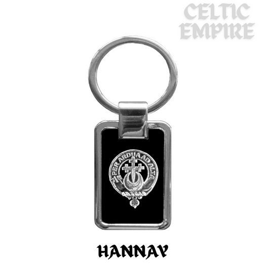 Hannay Family Clan Black Stainless Key Ring