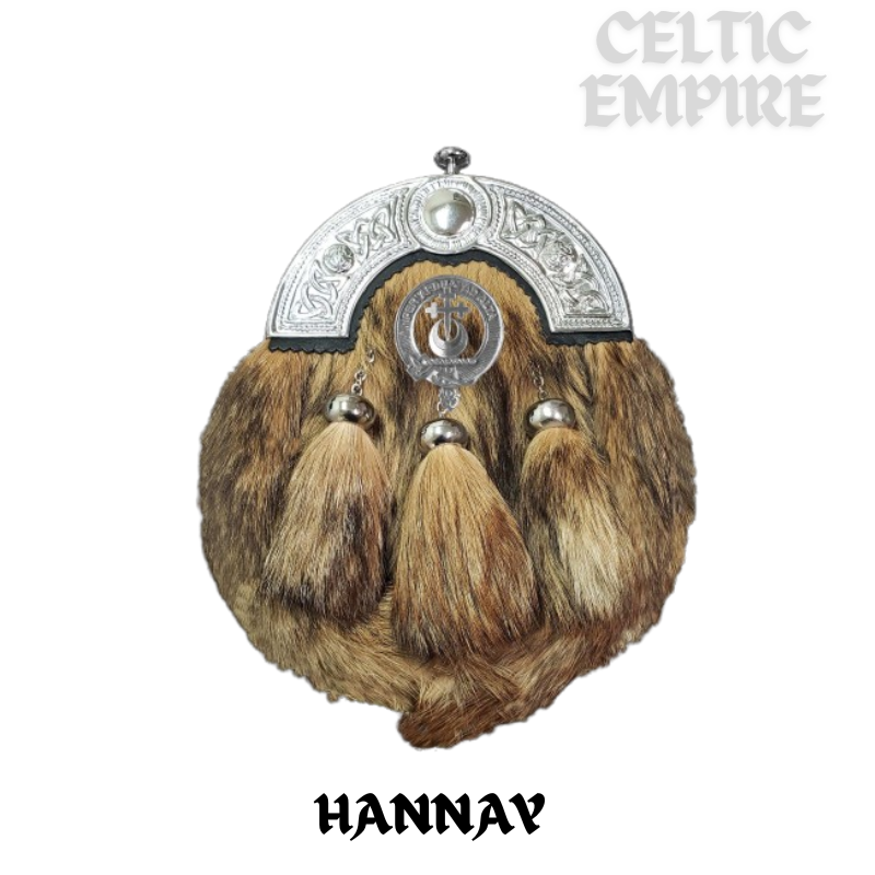 Hannay Scottish Family Clan Crest Badge Dress Fur Sporran