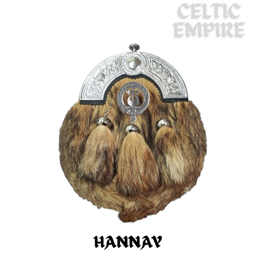 Hannay Scottish Family Clan Crest Badge Dress Fur Sporran