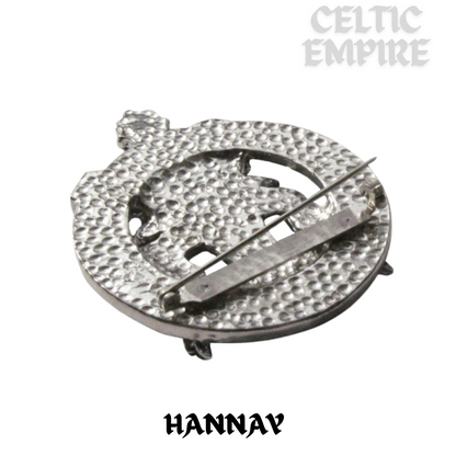 Hannay Family Clan Crest Scottish Cap Badge