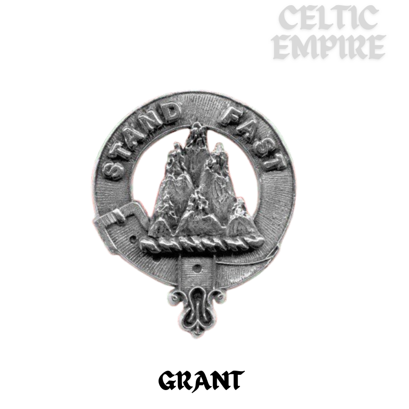 Grant Family Clan Crest Scottish Pewter Cap Badge