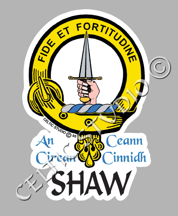 Shaw Clan Crest Decal | Custom Scottish Heritage Car & Laptop Stickers ...
