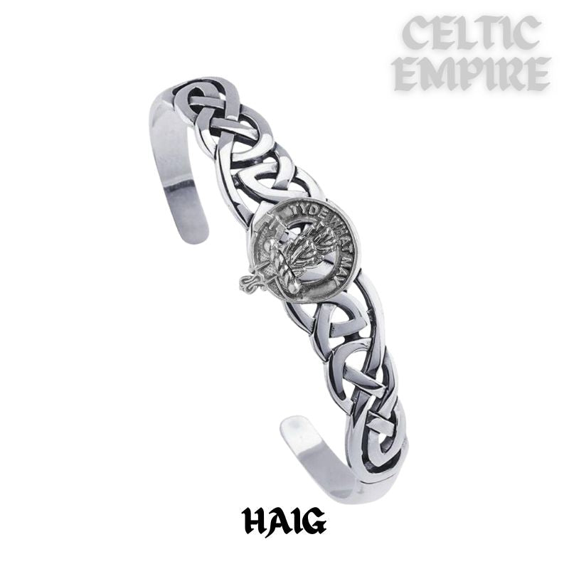 Haig Family Clan Crest Celtic Cuff Bracelet