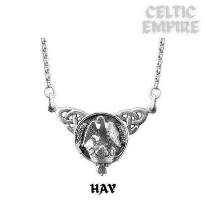 Hay Family Clan Crest Double Drop Pendant