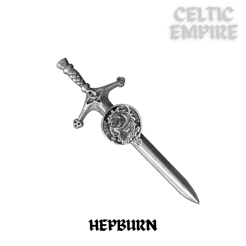 Hepburn Family Clan Crest Kilt Pin, Scottish Pin