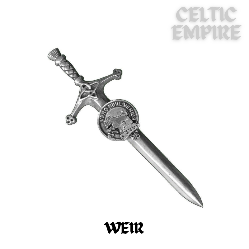 Weir Family Clan Crest Kilt Pin, Scottish Pin