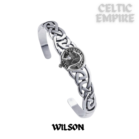 Wilson Family Clan Crest Celtic Cuff Bracelet