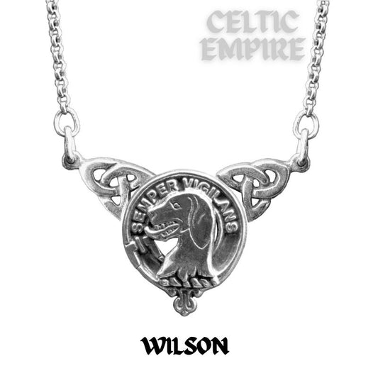 Wilson Family Clan Crest Double Drop Pendant