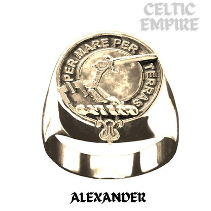 Alexander Scottish Family Clan Crest Ring