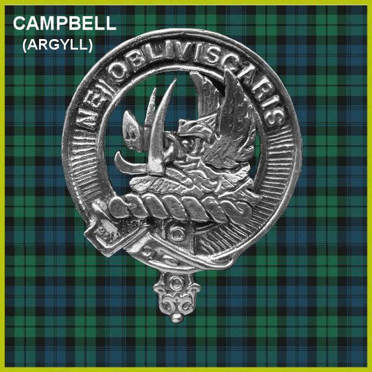 Campbell Argyll Family Clan Crest Scottish Cap Badge