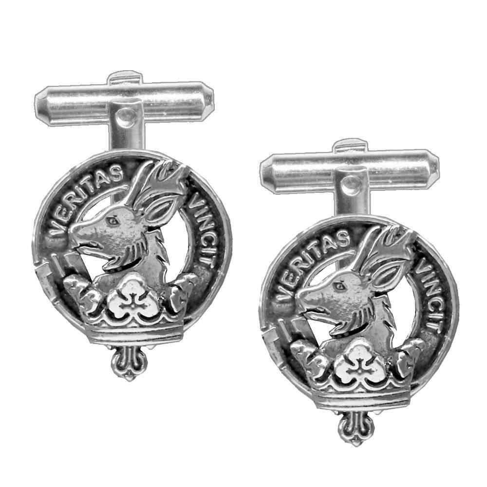 Keith Family Clan Crest Scottish Cufflinks; Pewter, Sterling Silver and Karat Gold