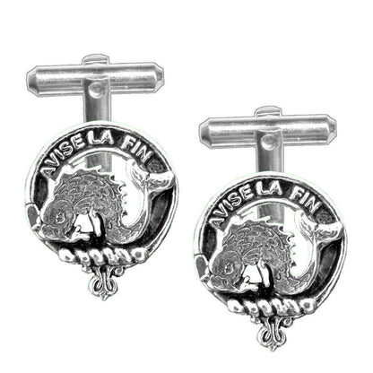 Kennedy Family Clan Crest Scottish Cufflinks; Pewter, Sterling Silver and Karat Gold