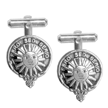 Kerr Family Clan Crest Scottish Cufflinks; Pewter, Sterling Silver and Karat Gold