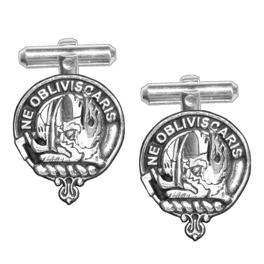 Campbell Argyll Family Clan Crest Scottish Cufflinks; Pewter, Sterling Silver and Karat Gold