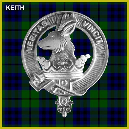 Keith 8oz Clan Crest Scottish Badge Stainless Steel Flask