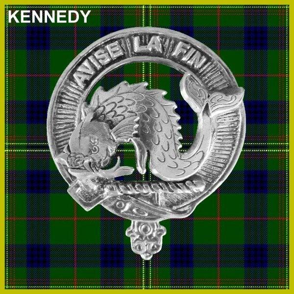 Kennedy 8oz Family Clan Crest Scottish Badge Stainless Steel Flask